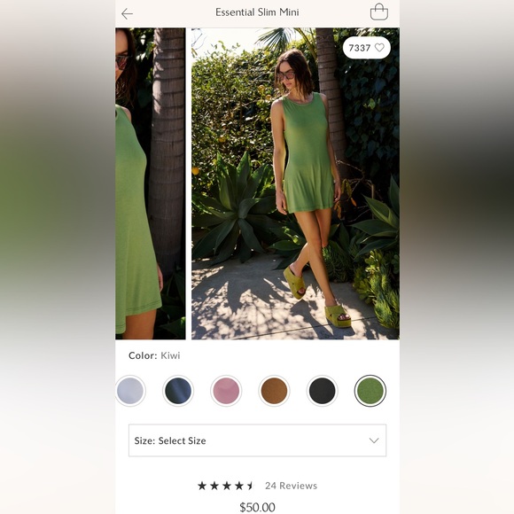 Free People Essential Slim Mini Size M 💚 - Picture 2 of 5